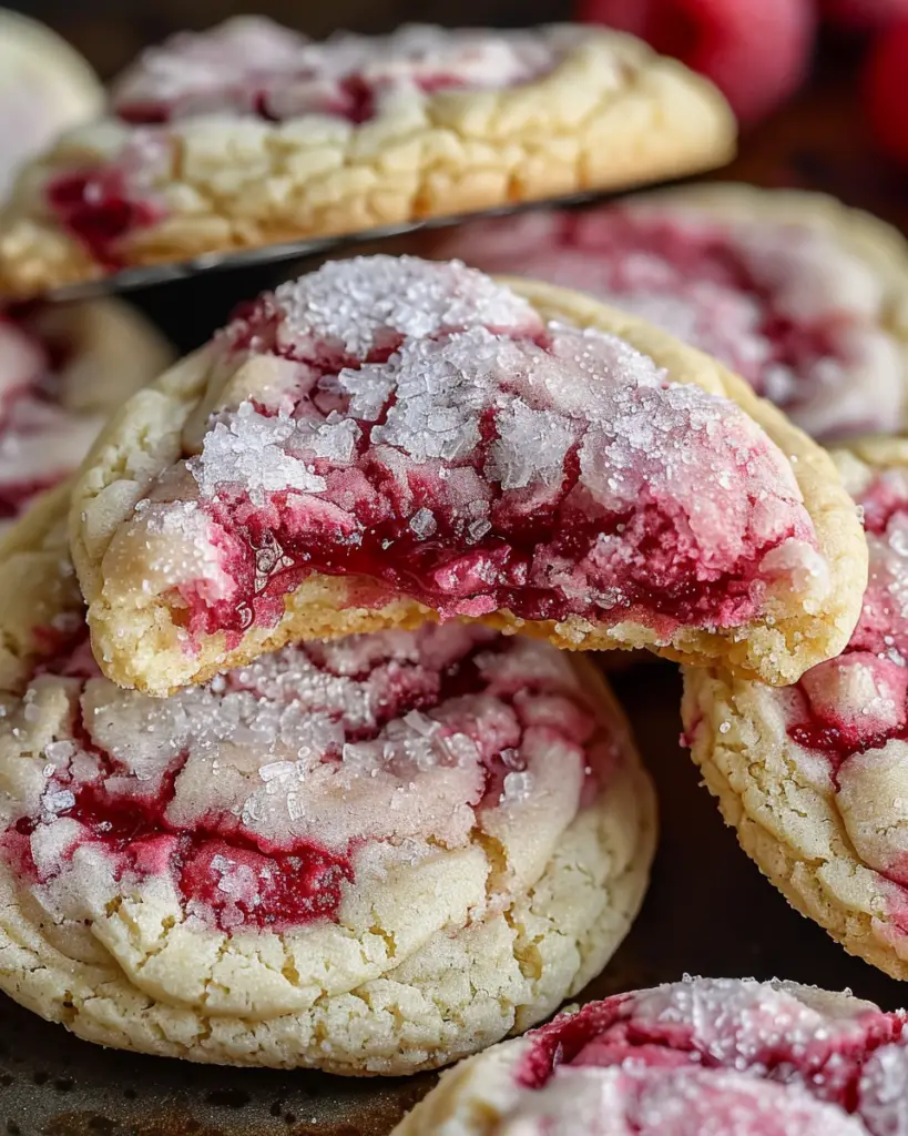 Soft and Chewy Raspberry Sugar Cookies Recipe | Easy